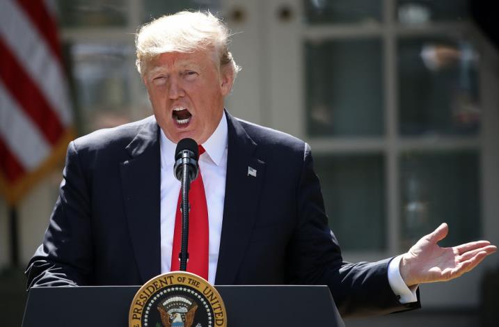 In a speech at the White House Rose Garden on June 1, US President Trump announces that the United States would withdraw from the Paris climate accord. ©Getty Images